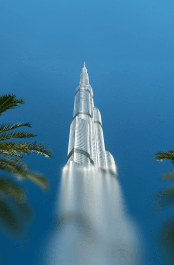 Burj Khalifa aerial view