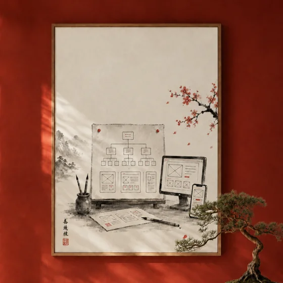 Wireframing and information architecture as a structured site map
